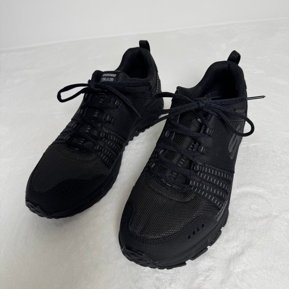 Skechers Trail Escape Plan Black Water Repellent Sneakers 56255SA Mens 10.5